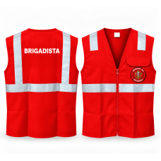 COLETE BRIGADISTA EM BRIM COM REFLETIVO